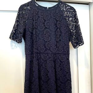 Navy lace madewell dress